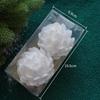 White Glitter Petal Foam Christmas Ball Ornaments for Tree Decorations
