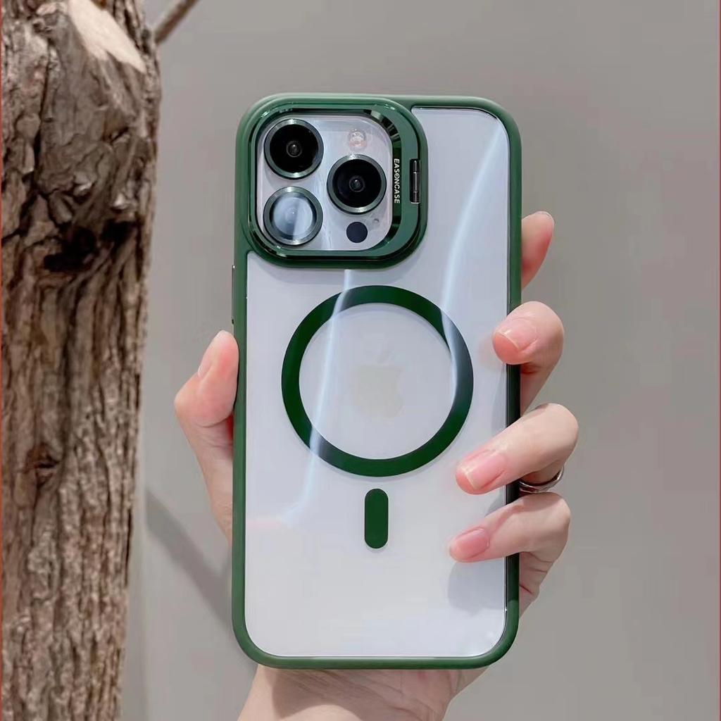 Applicable To IPhone 15 Mobile Phone Case Magnetic Lens Film Apple 16 Promax Protective Case 14 Invisible Bracket