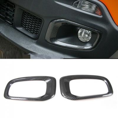 Voor Mistlamp Lamp Frame Trim Decoratie Cover voor Jeep Renegade 16-18 Koolstofvezel