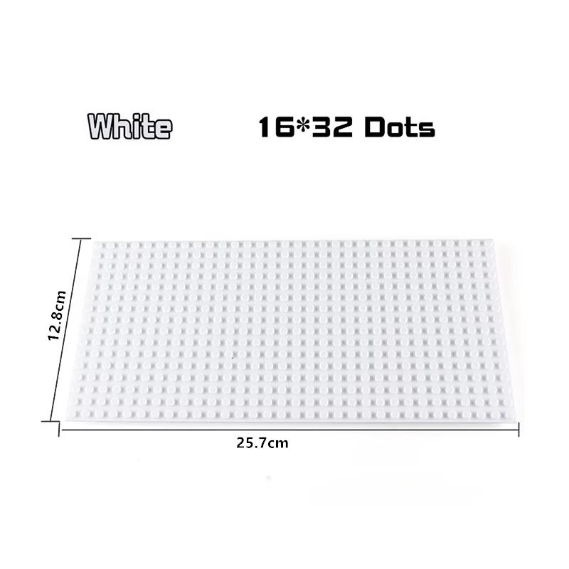 Płyta bazowa 32*32 16X32 16X16 Kropki Klocki budowlane Płyta bazowa DIY Plastikowa płyta Klasyczna cegła Akcesoria Zabawka dla dzieci