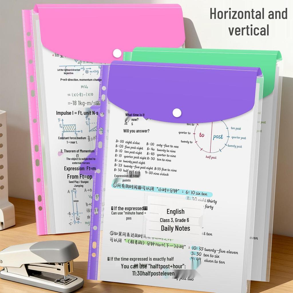 A4 Transparent Document Organizer - Leaf Folder, Office Storage, Test Paper Holder