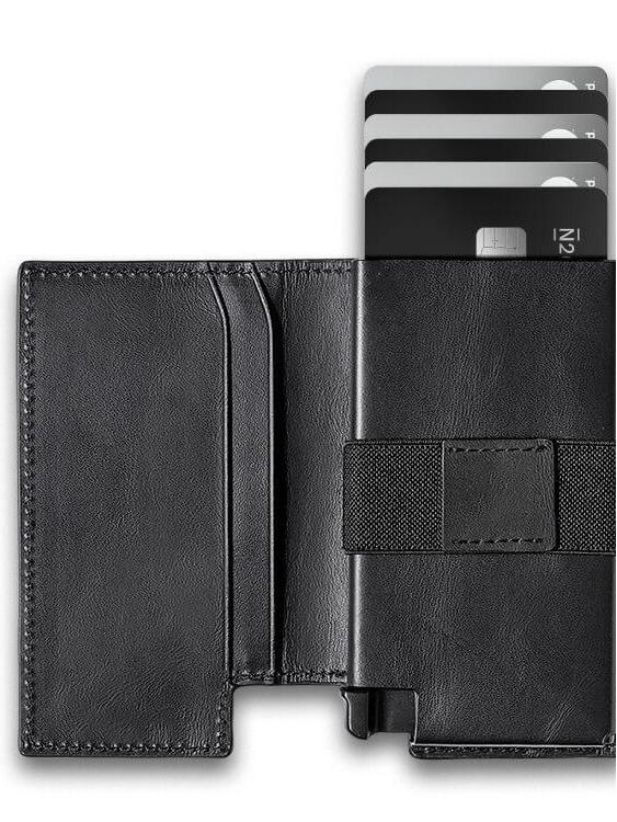 Męski metalowy aluminiowy portfel na karty z ochroną RFID i zabezpieczeniem przed kradzieżą