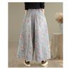 DIMANAF 2025 Plus Size Autumn Jeans New Long Pants Women Loose Denim Trousers Big Size Casual Floral Print