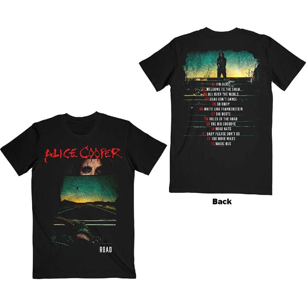 Alice Cooper - Road Cover Tracklist - Black t-shirt XS