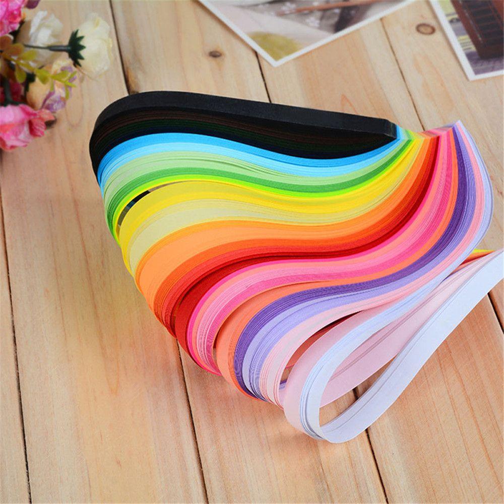 3/5/7/10mm Colorful DIY Decro Origami Tool Handmade Quilling Paper Solid Color