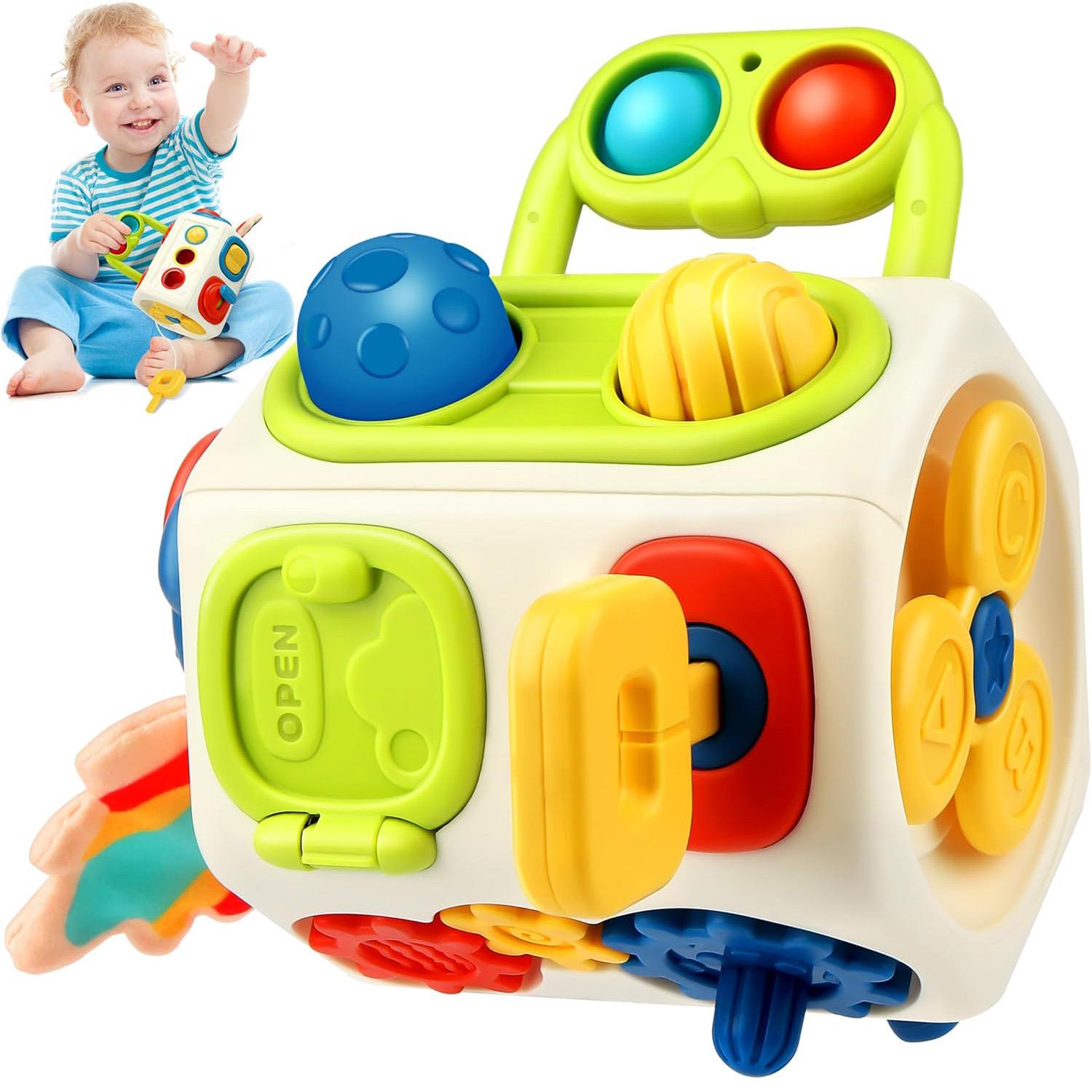 Interesting Toys Montessori Busy Cube Toys For Toddler Sensory Activities Busy Board Early Educational Learning Travel Toys Gift For Kids