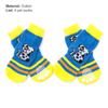 Yousheng 4Pcs Pet Stocking Puppy Print Anti-skid Breathable Elastic Pet Dogs Three Sections Long Socks for All Seasons