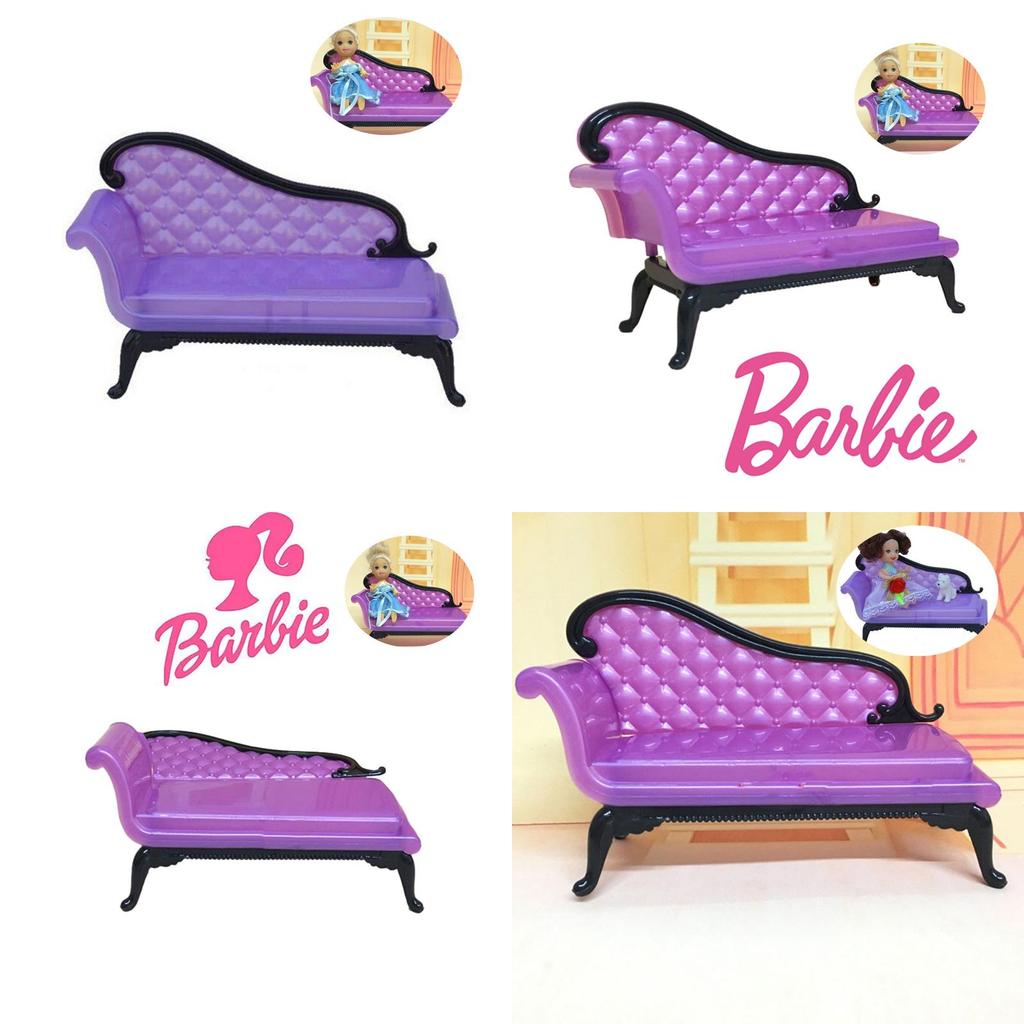 Barbie-Puppen-Sofa-Set, Kunststoffmöbel-Zubehör für Puppenhäuser, DIY-Spielzeug