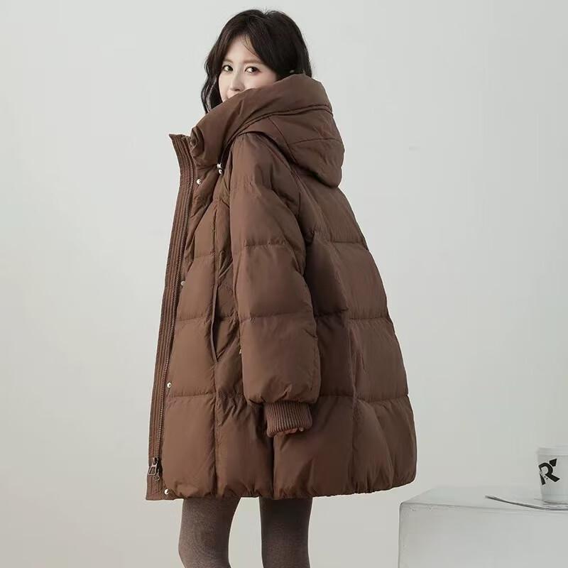 

Женская зимняя куртка средней длины с капюшоном YAYA на утином пуху L