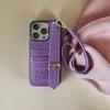 Luxury Crocodile Texture Leather Phone Case for 15 Pro Max, Slim Fit Anti-Scratch Protective Cover with Card Slot