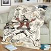 "ONE PIECE" Themed Flannel Blanket Warm Cozy for Home Bedrooms, Sofas, Beds, Chairs, Picnics, Travel