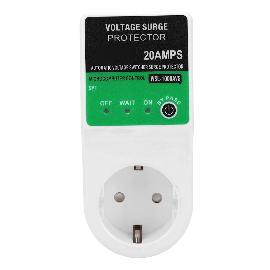 Voltage Protector Outlet 20A Undervoltage Overvoltage Guard Surge Protector with Indicator Light for Home Appliance EU