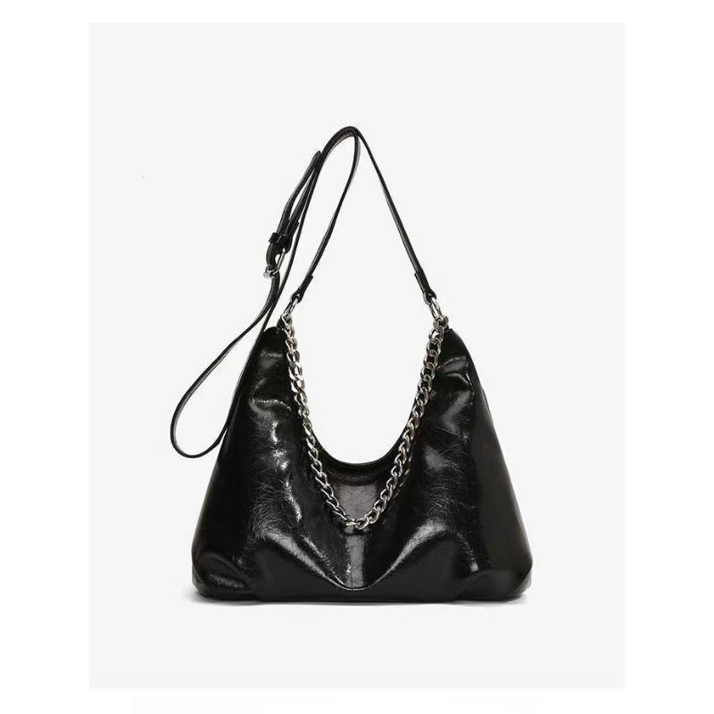 

Large-capacity commuter tote bag women s summer new trendy fashion high-end chain shoulder messenger bag чёрный