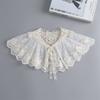 Cape Blouse False Collars Floral Small Shawl Retro Embroidered Lace Fake Collar  Clothes Decoration