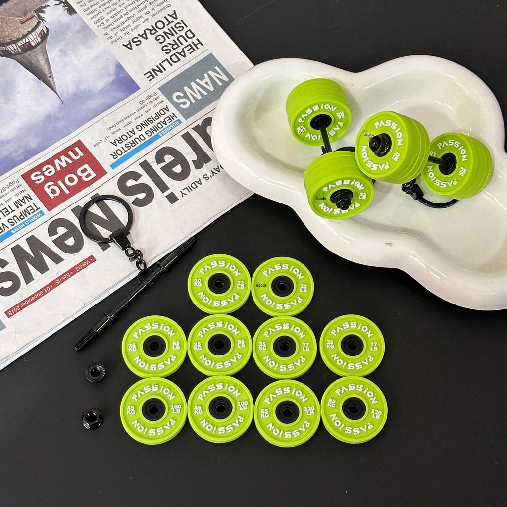 Fitness Series Gummi-Schlüsselanhänger: Hantel- & Kurzhantel-Anhänger für Geschenke