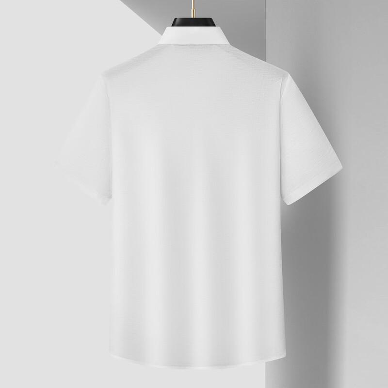 Men's Plus Size Short Sleeve Casual Collared Shirt