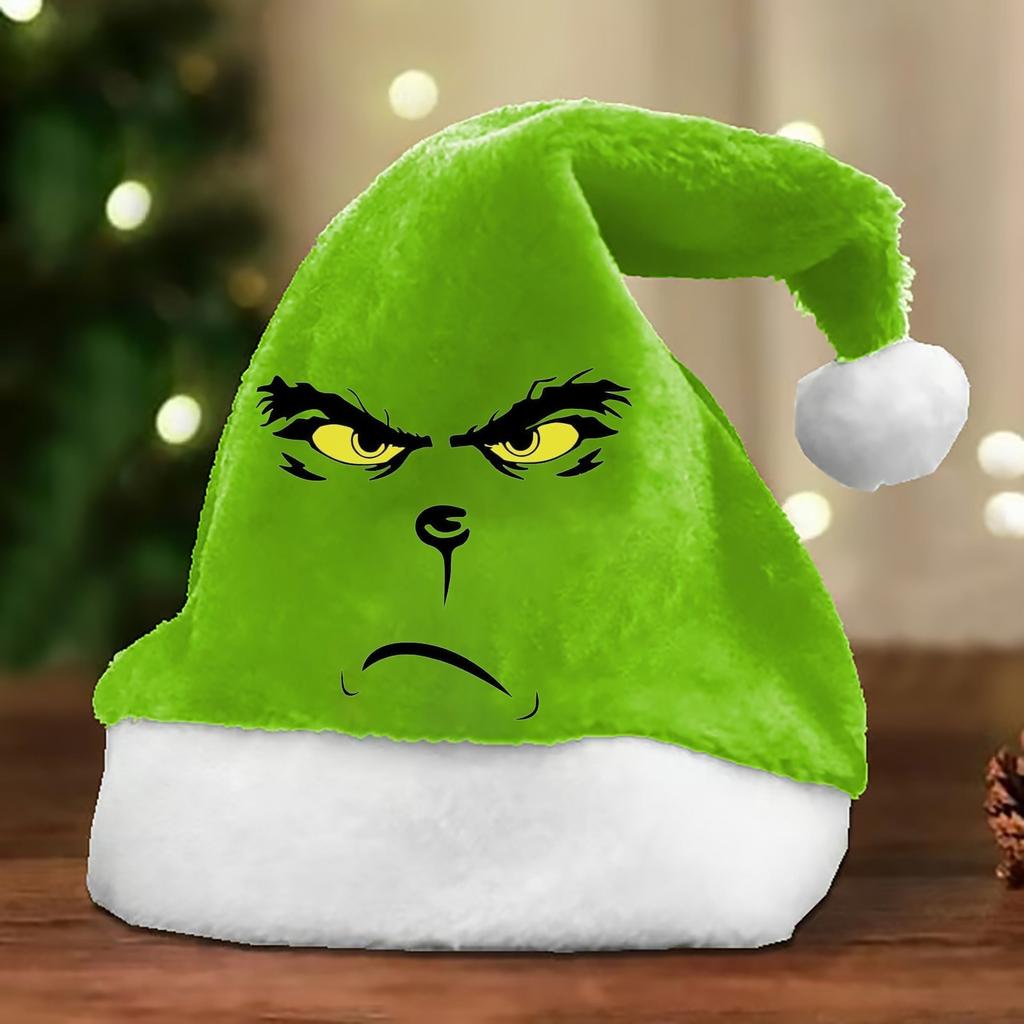 Novelty Plush Christmas Hat for Holiday Party Festive Winter Accessory for Men and Women