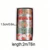 5 Rolls Of 1.8" * 3.23" Cute Transparent Midsummer Daisy Decorative Stickers DIY Materials And Paper Tapes