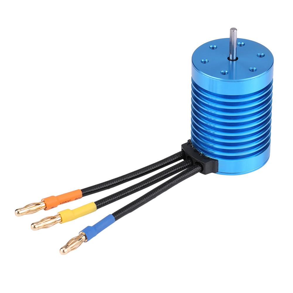 F540 4 Poles 4370KV Sensorless Brushless Motor W  Cent3.175mm Shaft for 1 10 1 12 RC Car (4370KV)