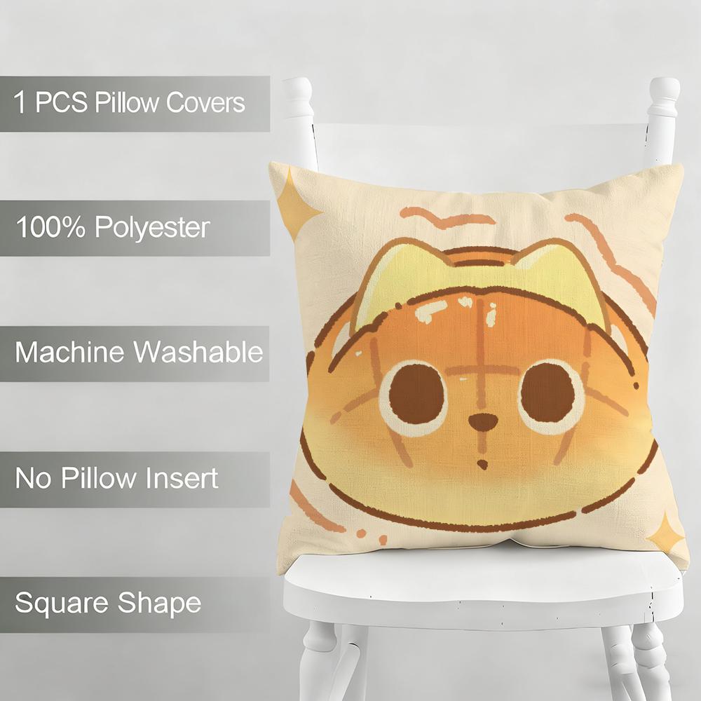 Animal-shaped Desserts Cushion Cover Household Decoration Linen Sofa Cushion Cover: Skin-Friendly & Breathable With Invisible Zi