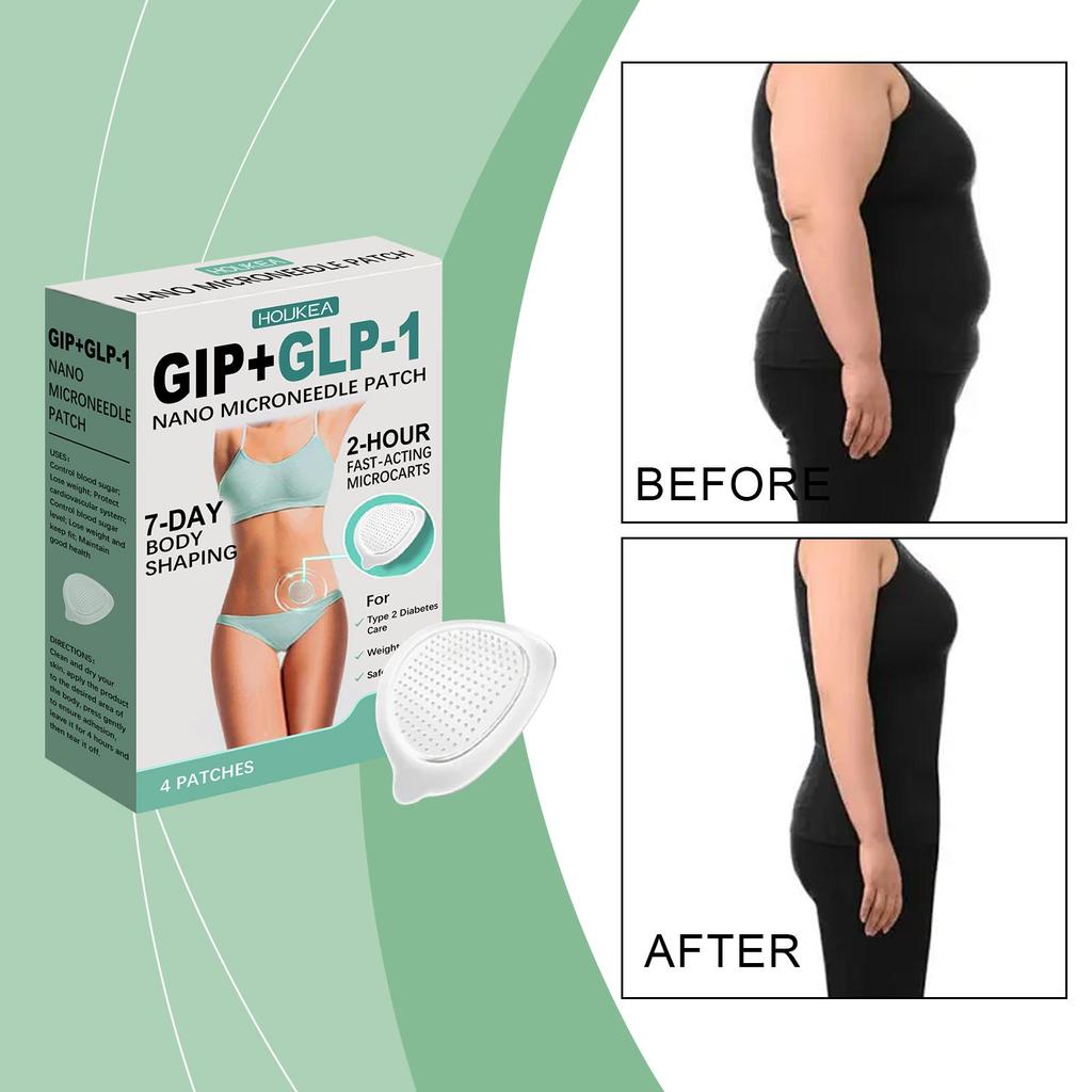 GIP+GLP Nanos Microneedles Patch GLP-1 Microneedles Patch Unisex Gentle Body Slimming Stickers Daily Lazy Care Patch for Adults