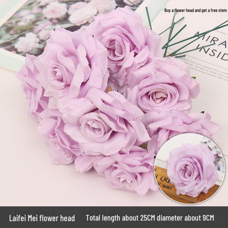10-Piece Purple Series Artificial Floral Set: Ground Row, Aisle, and Burgundy Wedding Decoration Flowers