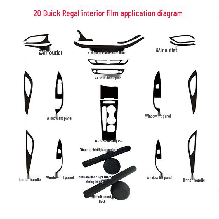 Buick Regal 2020-21 GS Center Console Carbon Fiber Shifter Wrap Interior Sticker