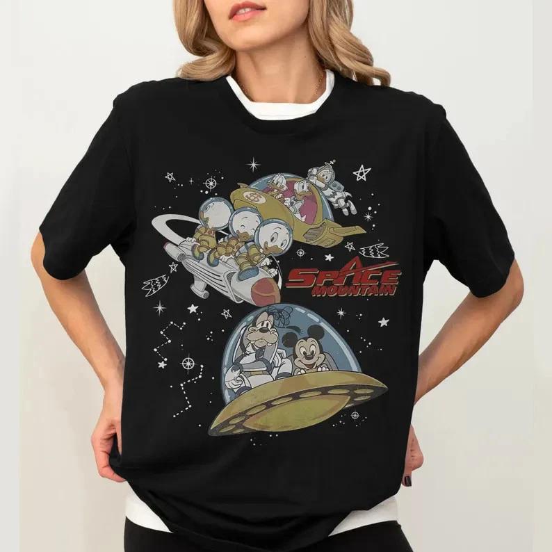 Cute Space Mountain Donald Goofy T Shirt Unisex 7 S