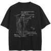 T-shirt Streetwear z Graficznym Nadrukiem Statuy Bawełniany Unisex Top Koszulka Letnia z Krótkim Rękawem
