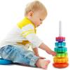 Safety Rotating Rainbow Tower Montessori Colored Children's Toys  Birthday Gitfs