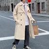 Abrigo de Invierno para Hombre Doble Botonadura Mangas Largas Solapa Color Sólido Botones Mantente a la Moda Holgado Ropa de Abrigo Longitud Media Gabardina para Hombre para la Calle