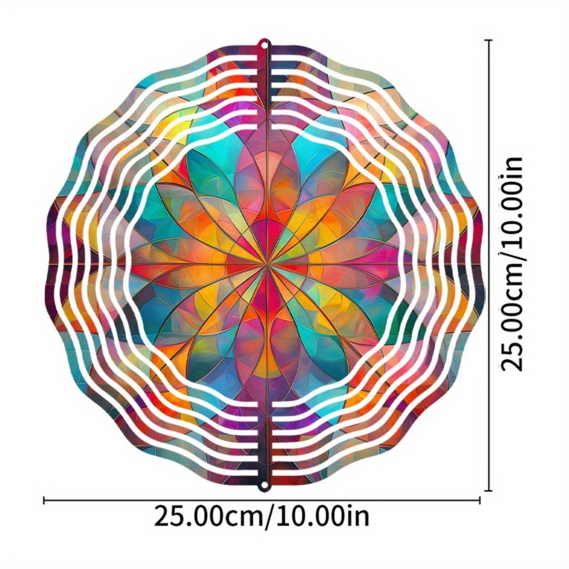 

10-дюймовый подвесной колокольчик для ветра для уличного декора, для двора, балкона, сада, весенне-летнее украшение с вращающимся на 360 градусов крючком, элегантный, динамичный 01A