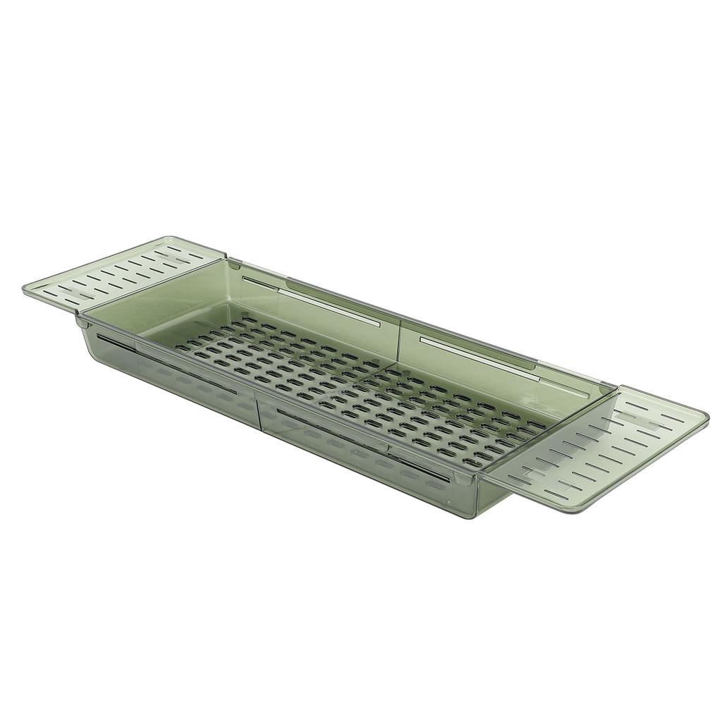 Bathtub Tray Table Extendable Draining Large Capacity Waterproof Bath Shelf for Bathroom