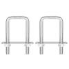 PLEAVIT Carport Pillar Fixing Brackets, U-Bolts, U-Bolts, Square Column Brackets, Stainless Steel, M6x40mmx80mm X 2-Piece Set