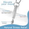 Stainless Steel Anxiety Stress Relief Necklace Mindful Breathing Meditation Necklaces Breathe Tool