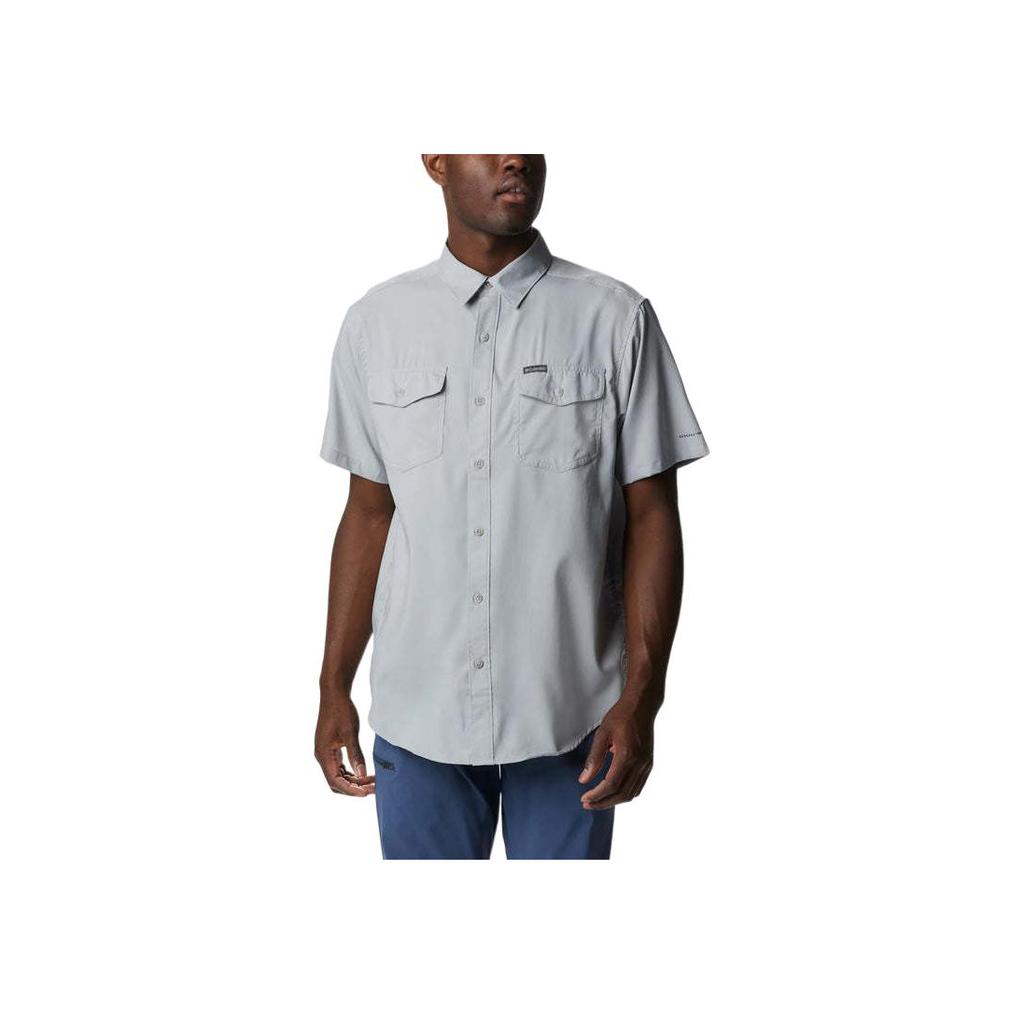 Columbia Utilizer II Mountain Outdoor Quick-Dry Moisture-Wicking Sun Protection Comfortable Casual Short Sleeve Shirt Men shirts Gray AM9136-039