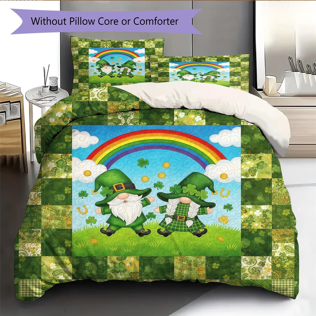 Cartoon Pattern Bedding Quilt Set Quilt Cover Pillowcase Home Decoration Birthday Gift (1 * Duvet Cover + 2 * Pillowcase, Without Core)