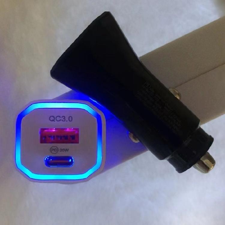 Portable 38W Double  USB Car Chargers Plastic Vehicle Chargers Simple Operate for Safe & Efficient Multiple Device Charg