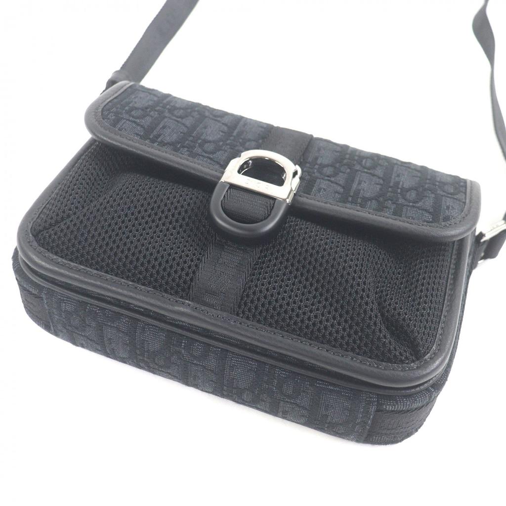 Pristine DIOR Shoulder Bag Dior 8 Buckle Oblique All-Over Pattern Black Used