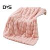 Winter Throw Blanket Thickened Fuzzy Plush Bubble Design Cozy Warm Quilt Bedroom Living Room Office Home Bed Sofa Faux Rabbit Fur Blanket