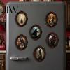 Halloween Refrigerator Magnets Magnetic Fridge Magnet, Ghost Witch Photo Frame, Wooden Vintage Theme Home Ornaments Frame Decoration, Atmospheric Dark