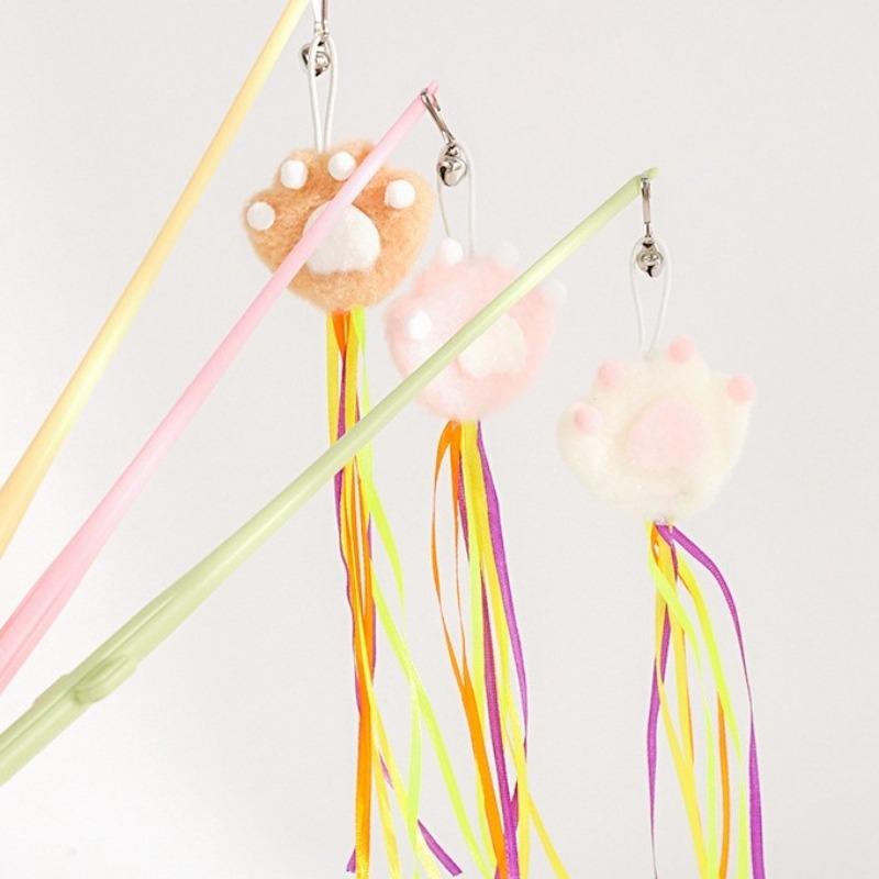 Cat Interactive Toy Funny Cat Claw Teasing Stick Kitten Teasing Stick Bite Resistant Sound Toy Cat Supplies