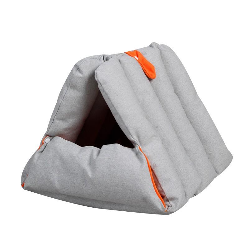 

Triangular Sofa Cat Nest and Drilled Holes Can Be Combined and Deformed. Multi-purpose Warm Autumn and Winter Pet Nests. 45x38x38cm&shape серый