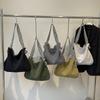 New Autumn Velvet Bag Lazy Wind High Capacity Leisure Unique Shoulder Armpit Bag Light Practical Solid Color Bag