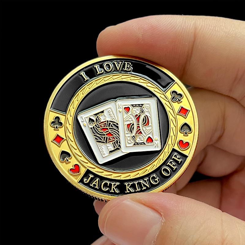 Las Vegas JK poker chips, commemorative medals, gold coins, badges, creative pressure card chips, small gifts