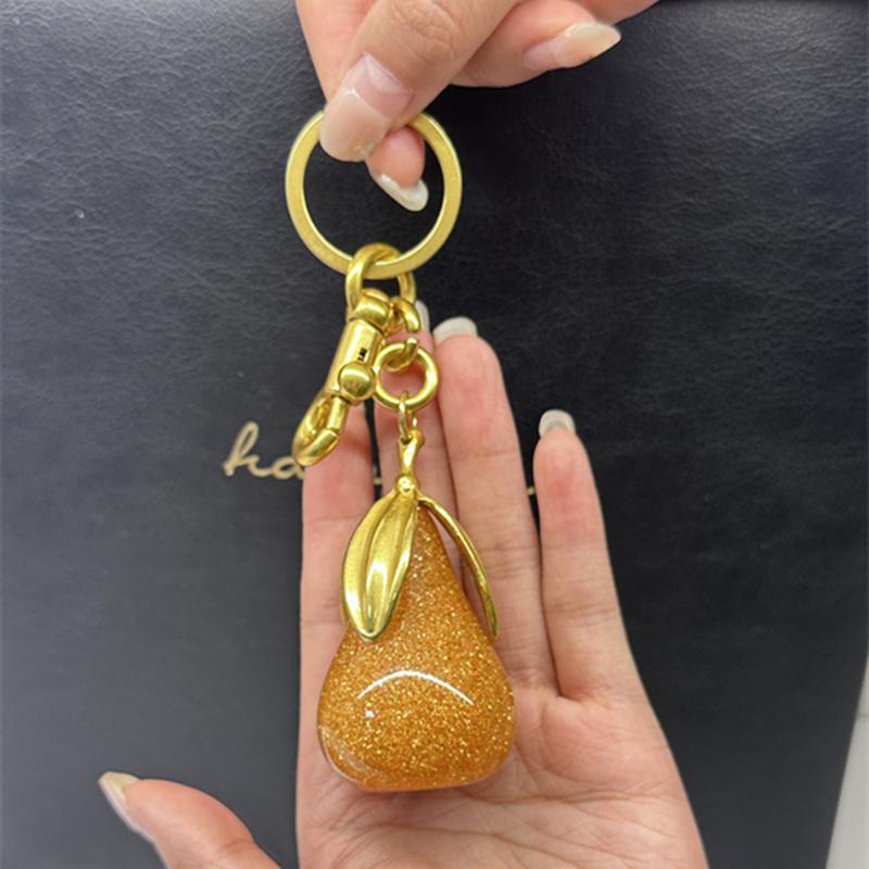 Taschenanhänger Für Coach Für Goyard Handtasche Umhängetasche Exquisiter Kristall Grüner Birnenanhänger Schlüsselanhänger Zubehör für Damen