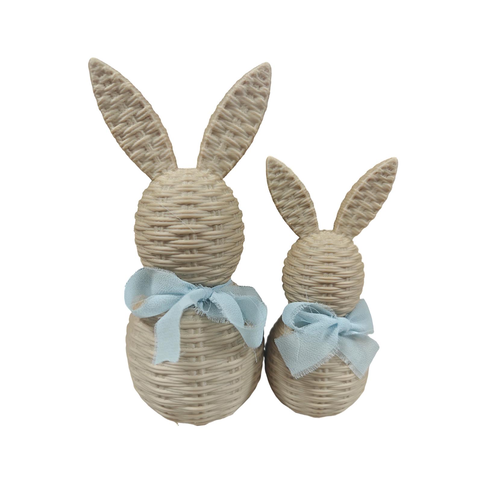 

2-piece Easter Decorative Artificial Woven Figurines, Perfect For Creating A Festive Atmosphere And Decorating Your Home Or Tabletop. One Size синий