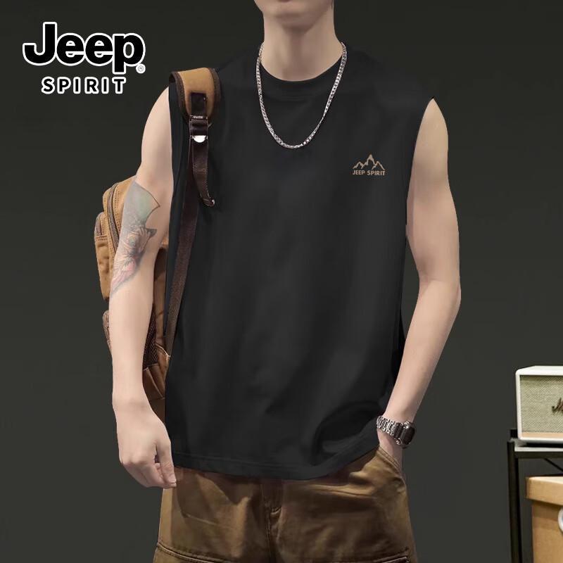 Мужская спортивная майка без рукавов JEEP SPIRIT из хлопка 5XL