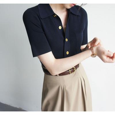 Elegantes und schlichtes Poloshirt für Damen für Frühling/Sommer
