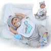 Lebensechte 22-Zoll Realistische Reborn Baby Jungenpuppe Aus Weichem Vinyl-Silikon Für Kleinkinder